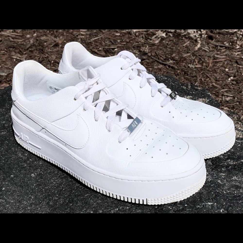 Nike white air force 1 sage low sneakers